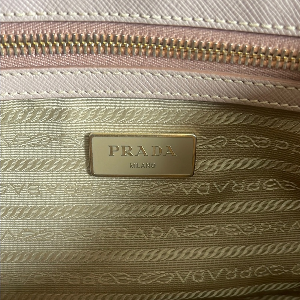 Prada Saffiano Lux Leather Handbag BN1801 Cammeo - Picture 7 of 16